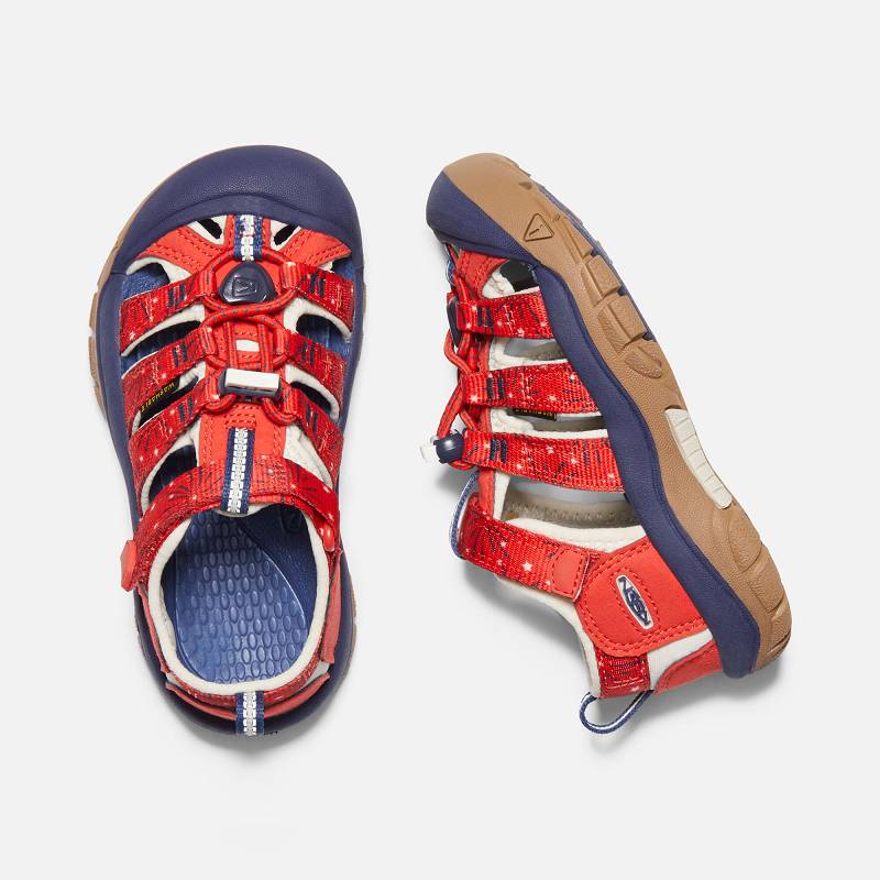 Keen Newport H2 Trekkingsandalen Kinder DE-02647 Fiery Red/Blue Depths - Keen Kinderschuhe Rot